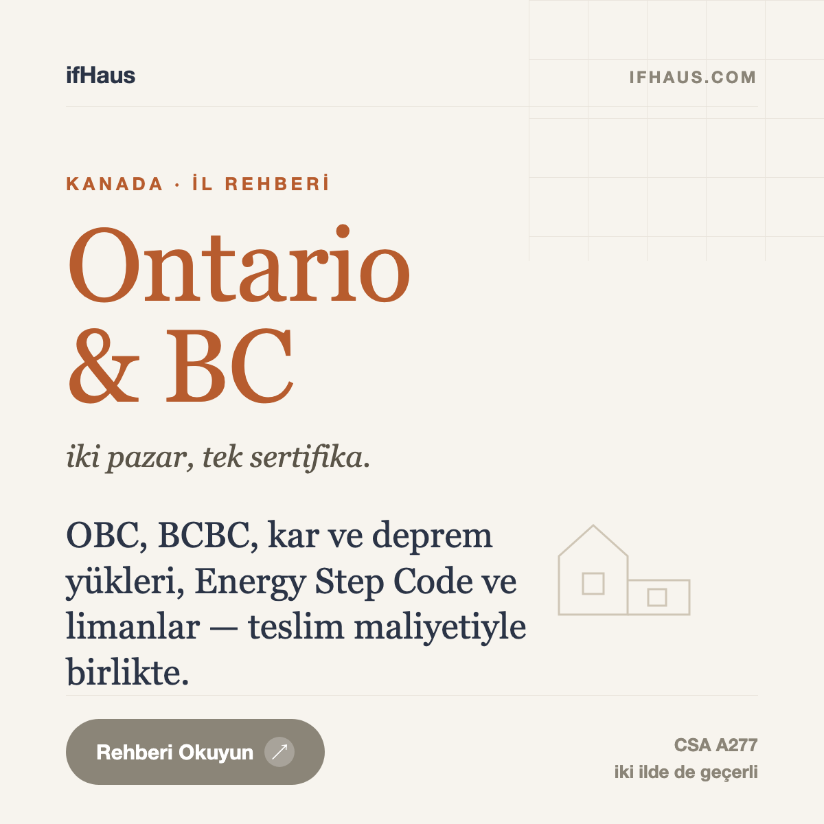 Ontario ve British Columbia'da Modüler Ev: Yönetmelikler, Sertifika ve Teslim Maliyeti