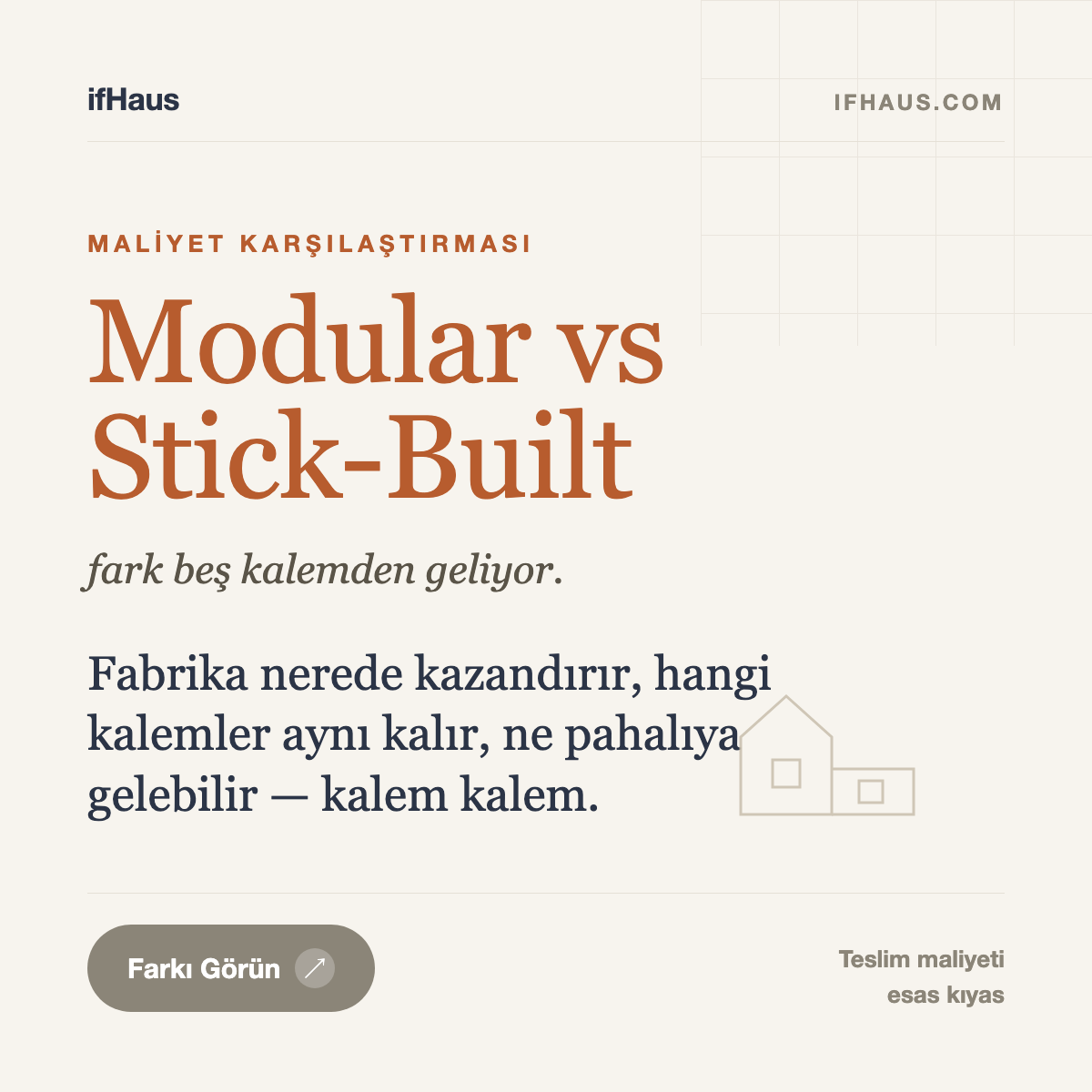 Modüler Ev mi Yerinde İnşaat mı? Maliyet Farkı Gerçekte Nereden Geliyor