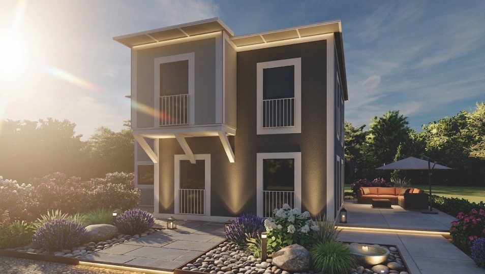 Villa Yuva — Bahçe perspektifi
