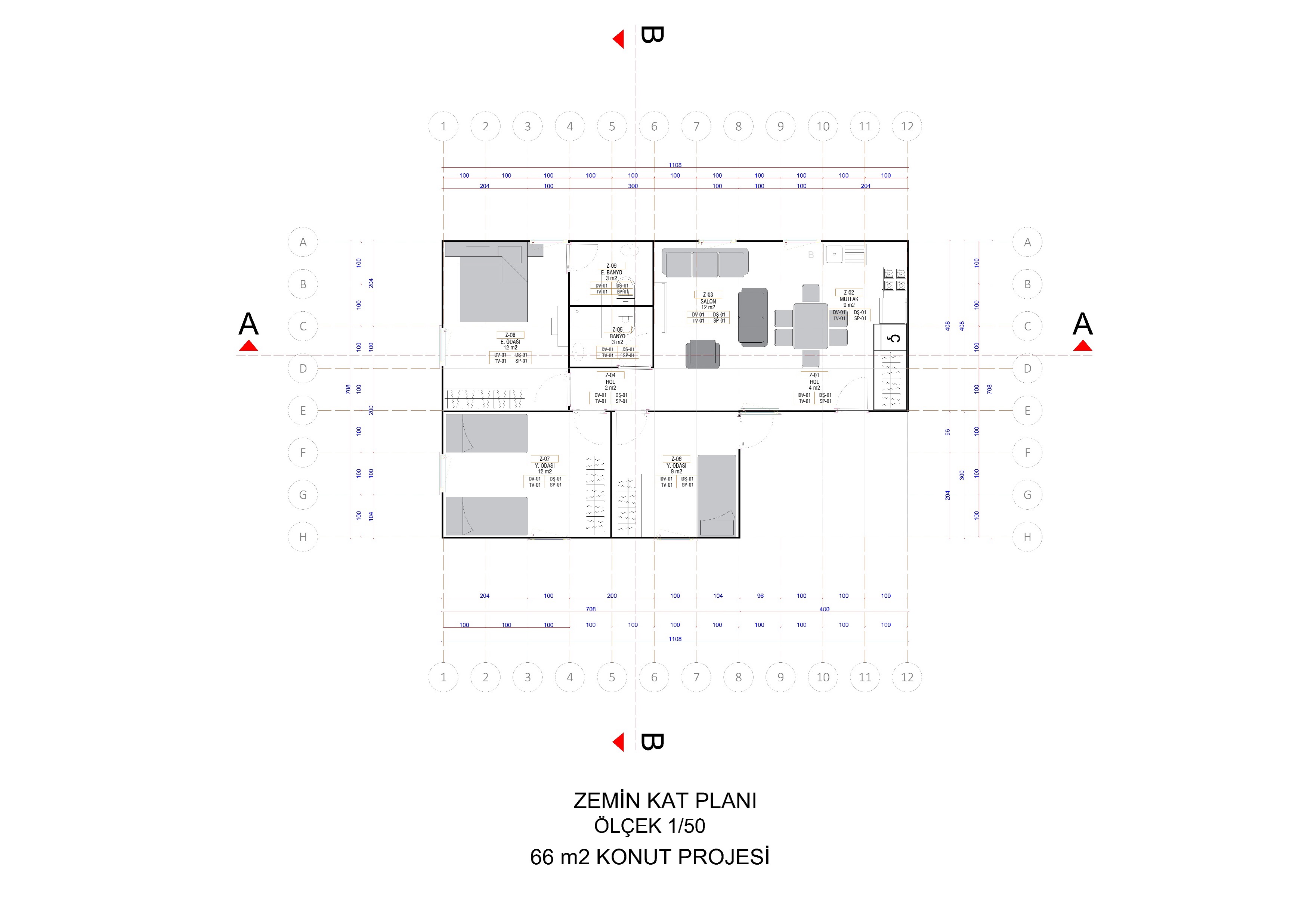 Villa Form — Daire planı — 66 m²